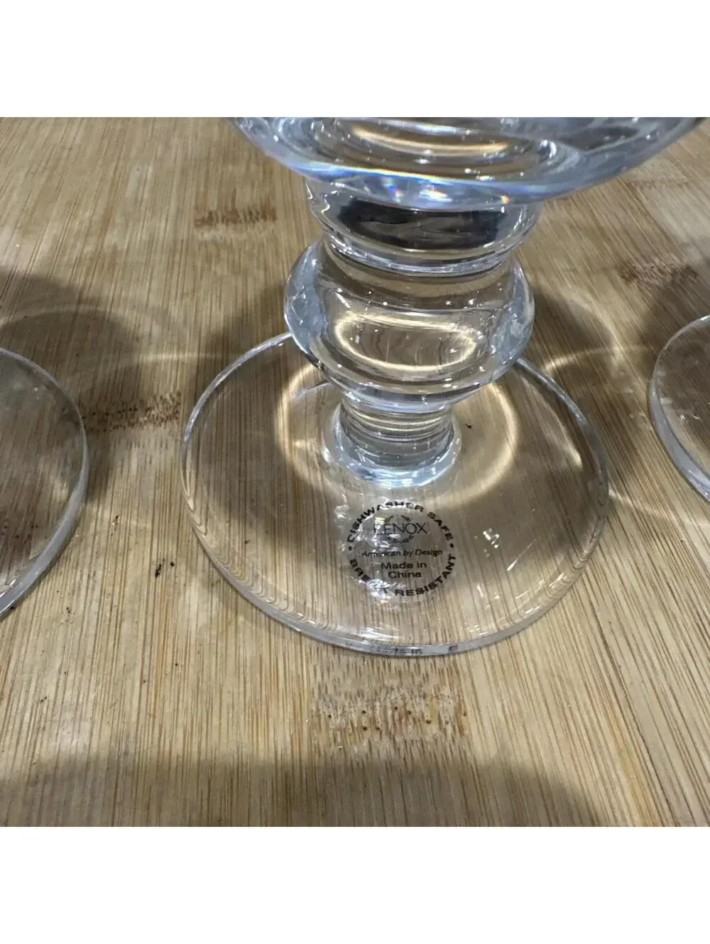 New 16oz Lenox Crystal Decor Plain Water Goblets Wine 7 1/4” H Simple & Elegant*